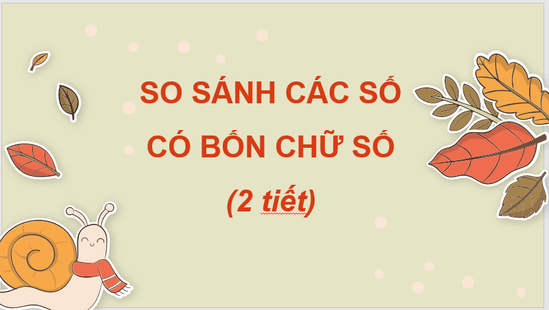 Giáo án điện tử Toán lớp 3 So sánh các số có bốn chữ số | PPT Toán lớp 3 Chân trời sáng tạo