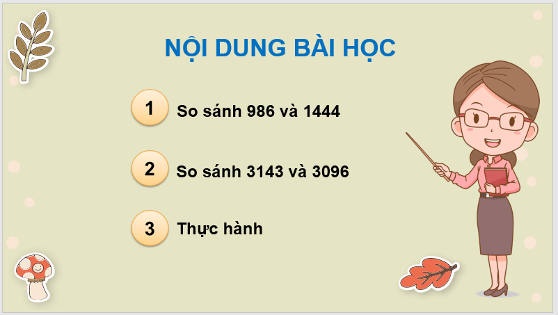 Giáo án điện tử Toán lớp 3 So sánh các số có bốn chữ số | PPT Toán lớp 3 Chân trời sáng tạo