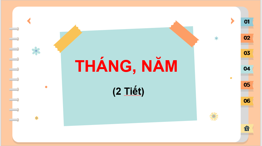 Giáo án điện tử Toán lớp 3 Tháng, năm | PPT Toán lớp 3 Chân trời sáng tạo