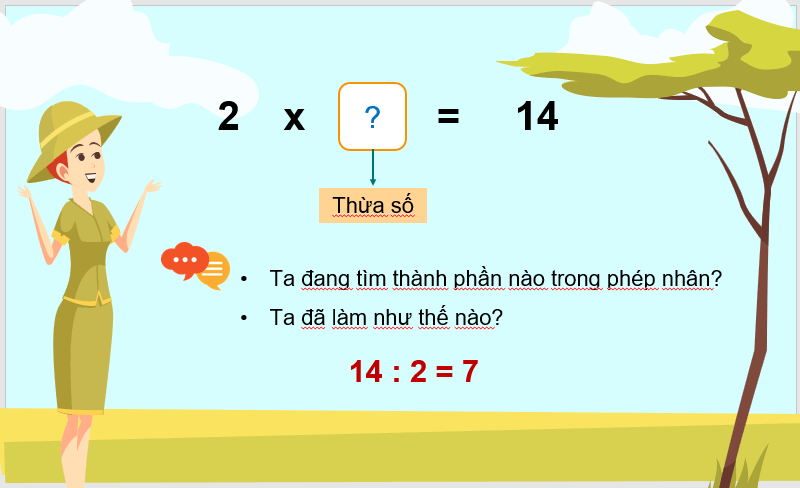 Giáo án điện tử Toán lớp 3 Tìm thừa số | PPT Toán lớp 3 Chân trời sáng tạo