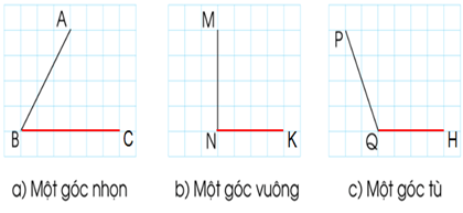 Giáo án Toán lớp 4 Bài 19: Góc nhọn, góc tù, góc bẹt | Cánh diều