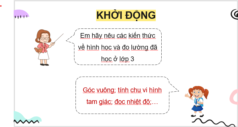 Giáo án điện tử Toán lớp 4 Bài 2: Ôn tập về hình học và đo lường | PPT Toán lớp 4 Cánh diều