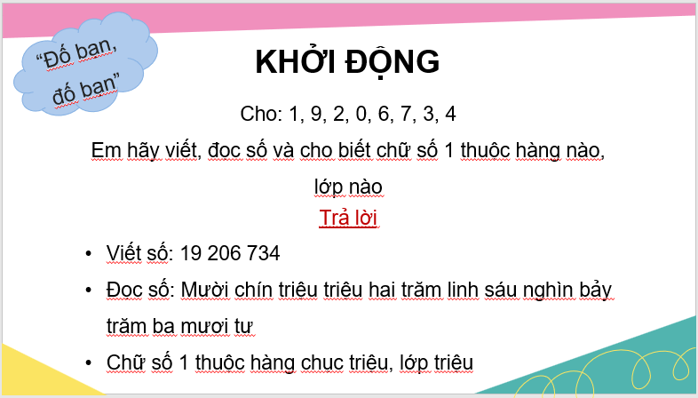 Giáo án điện tử Toán lớp 4 Bài 25: Em vui học toán | PPT Toán lớp 4 Cánh diều