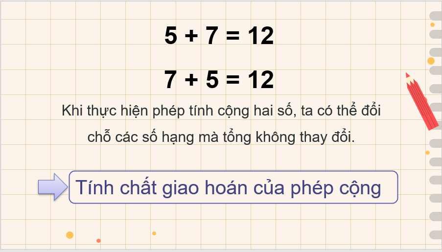 Giáo án điện tử Toán lớp 4 Bài 27: Các tính chất của phép cộng | PPT Toán lớp 4 Cánh diều