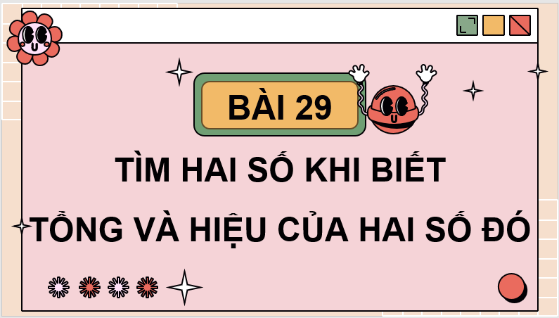 Giáo án điện tử Toán lớp 4 Bài 29: Tìm hai số khi biết tổng và hiệu của hai số đó | PPT Toán lớp 4 Cánh diều