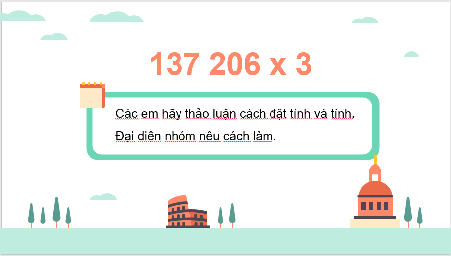 Giáo án điện tử Toán lớp 4 Bài 31: Nhân với số có một chữ số | PPT Toán lớp 4 Cánh diều