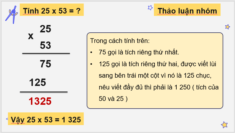 Giáo án điện tử Toán lớp 4 Bài 32: Nhân với số có hai chữ số | PPT Toán lớp 4 Cánh diều