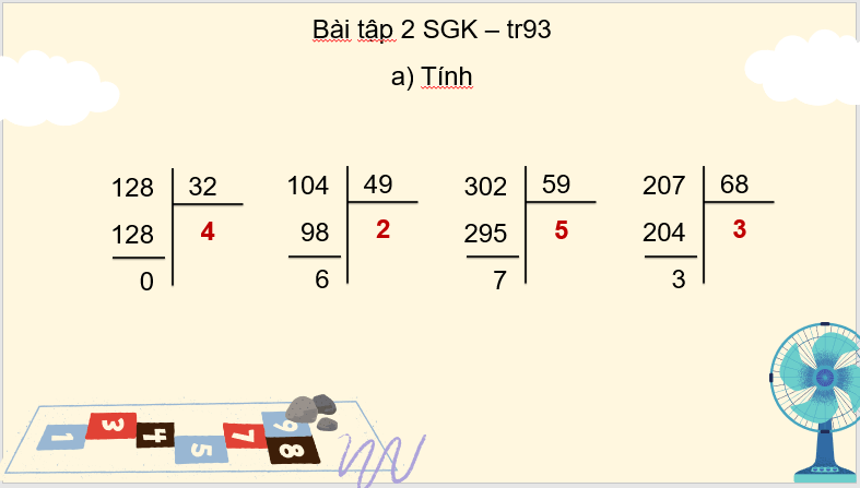 Giáo án điện tử Toán lớp 4 Bài 41: Luyện tập (trang 93, 94) | PPT Toán lớp 4 Cánh diều