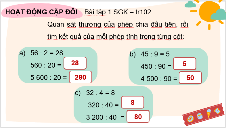 Giáo án điện tử Toán lớp 4 Bài 46: Luyện tập chung (trang 102, 103) | PPT Toán lớp 4 Cánh diều