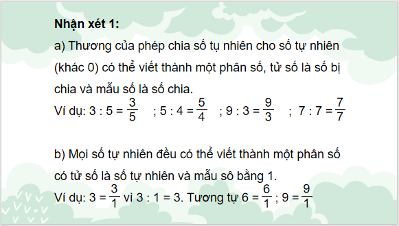 Giáo án điện tử Toán lớp 4 Bài 55: Phân số và phép chia số tự nhiên | PPT Toán lớp 4 Cánh diều