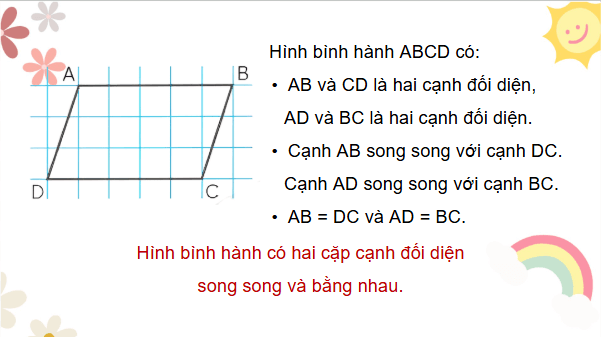 Giáo án điện tử Toán lớp 4 Bài 65: Hình bình hành | PPT Toán lớp 4 Cánh diều