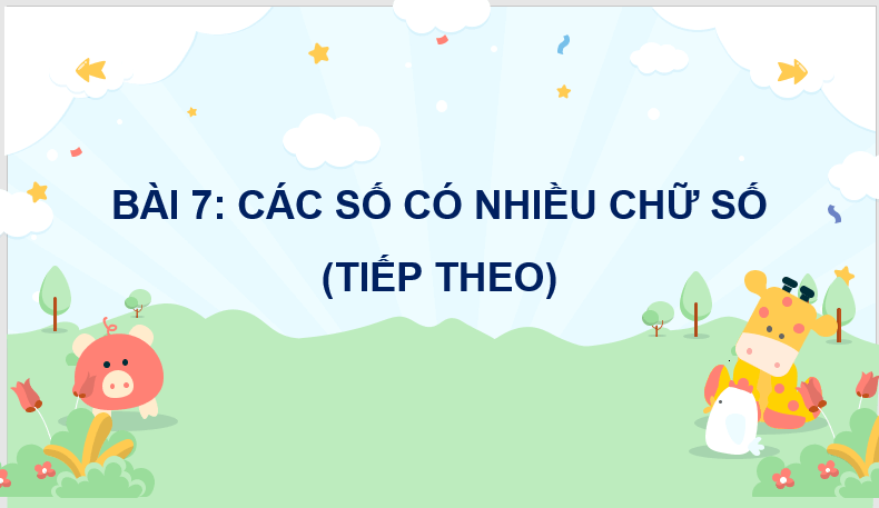 Giáo án điện tử Toán lớp 4 Bài 7: Các số có nhiều chữ số (tiếp theo) | PPT Toán lớp 4 Cánh diều