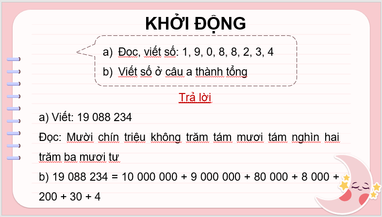 Giáo án điện tử Toán lớp 4 Bài 8: Luyện tập (trang 22) | PPT Toán lớp 4 Cánh diều