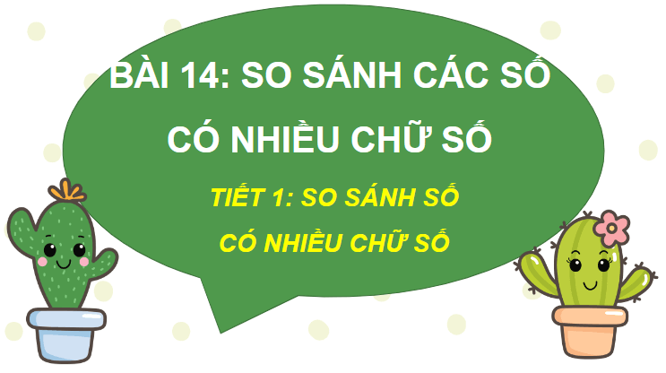 Giáo án điện tử Toán lớp 4 Bài 14: So sánh các số có nhiều chữ số | PPT Toán lớp 4 Kết nối tri thức