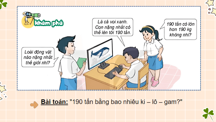 Giáo án điện tử Toán lớp 4 Bài 17: Yến, tạ, tấn | PPT Toán lớp 4 Kết nối tri thức