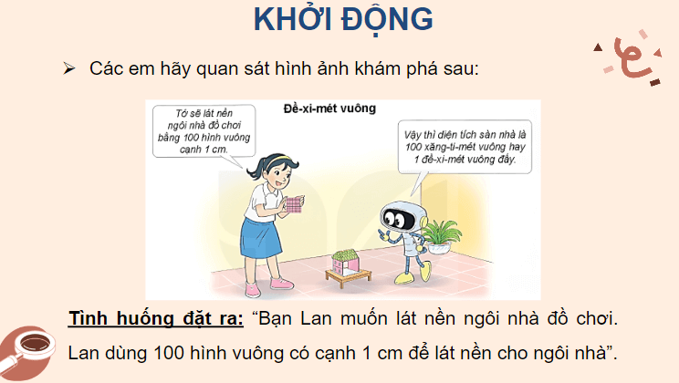 Giáo án điện tử Toán lớp 4 Bài 18: Đề-xi-mét vuông, mét vuông, mi-li-mét vuông | PPT Toán lớp 4 Kết nối tri thức