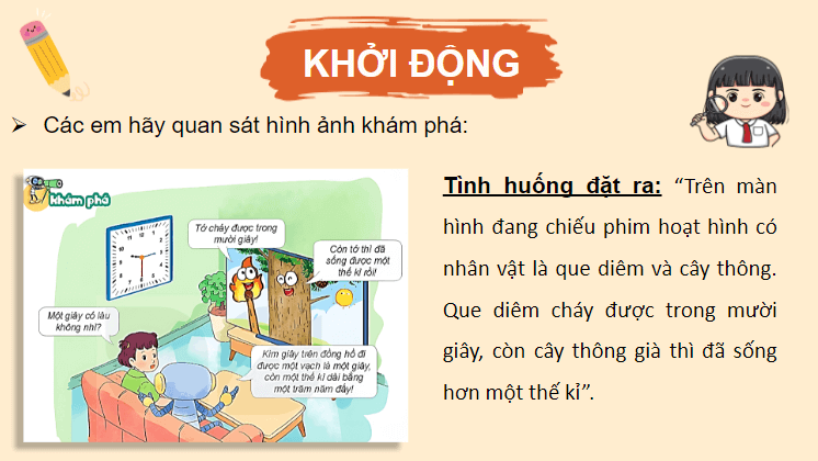 Giáo án điện tử Toán lớp 4 Bài 19: Giây, thế kỉ | PPT Toán lớp 4 Kết nối tri thức