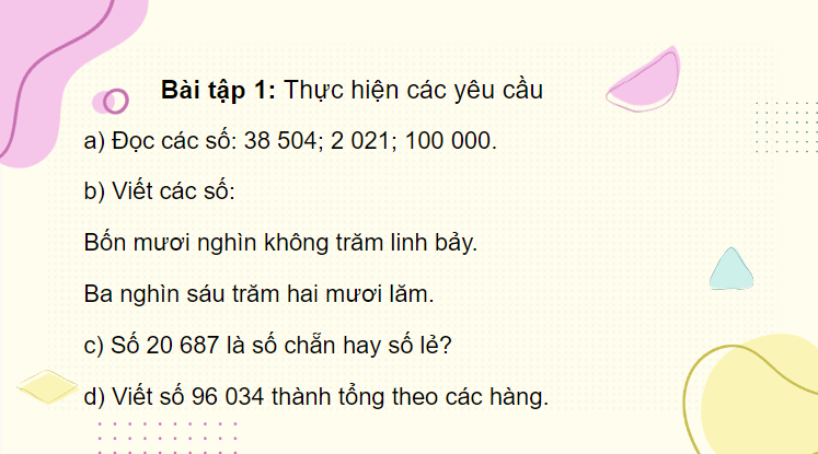 Giáo án điện tử Toán lớp 4 Bài 22: Em làm được những gì? | PPT Toán lớp 4 Chân trời sáng tạo