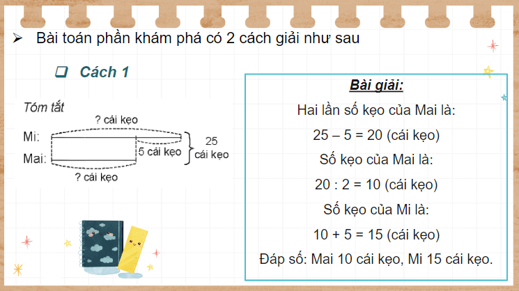 Giáo án điện tử Toán lớp 4 Bài 25: Tìm hai số biết tổng và hiệu của hai số đó | PPT Toán lớp 4 Kết nối tri thức