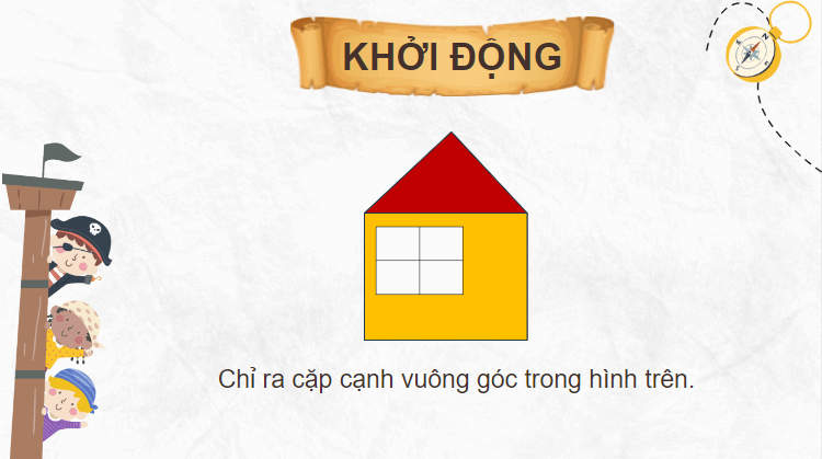 Giáo án điện tử Toán lớp 4 Bài 28: Thực hành và trải nghiệm vẽ hai đường thẳng vuông góc | PPT Toán lớp 4 Kết nối tri thức