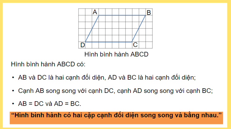 Giáo án điện tử Toán lớp 4 Bài 31: Hình bình hành, hình thoi | PPT Toán lớp 4 Kết nối tri thức