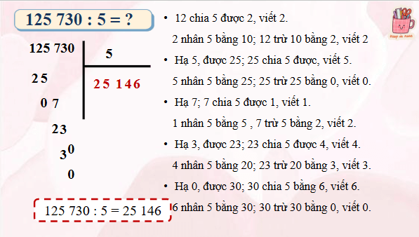 Giáo án điện tử Toán lớp 4 Bài 39: Chia cho số có một chữ số | PPT Toán lớp 4 Kết nối tri thức