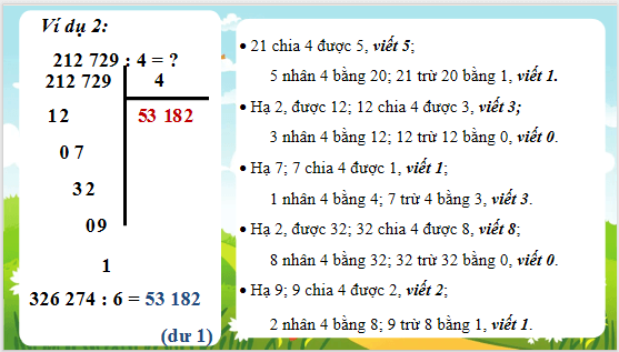 Giáo án điện tử Toán lớp 4 Bài 49: Chia cho số có một chữ số | PPT Toán lớp 4 Chân trời sáng tạo