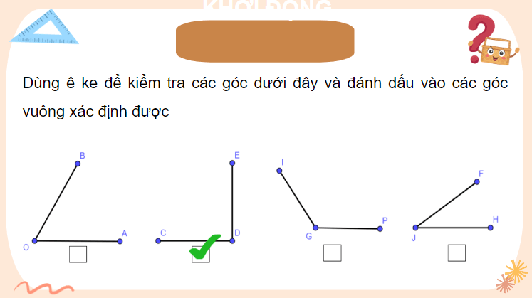 Giáo án điện tử Toán lớp 4 Bài 7: Đo góc, đơn vị đo góc | PPT Toán lớp 4 Kết nối tri thức