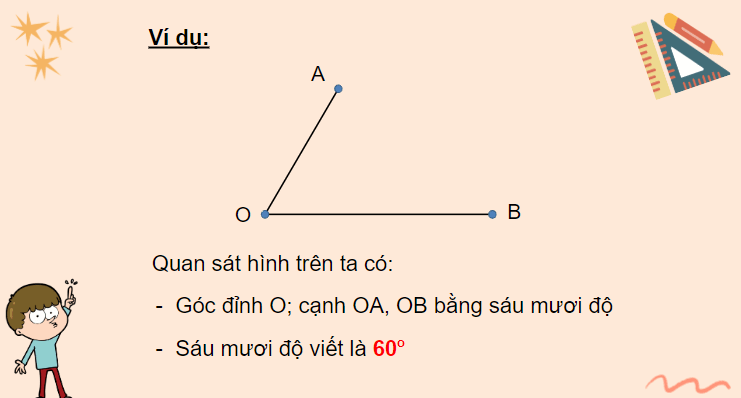 Giáo án điện tử Toán lớp 4 Bài 7: Đo góc, đơn vị đo góc | PPT Toán lớp 4 Kết nối tri thức