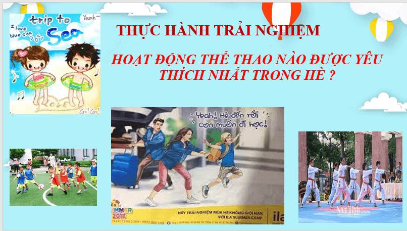 Giáo án điện tử Toán 6 Hoạt động thể thao nào được yêu thích nhất trong hè? | PPT Toán 6 Kết nối tri thức