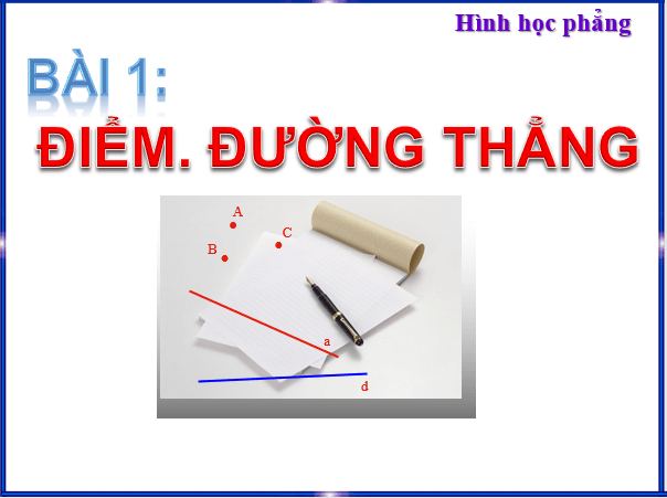 Giáo án điện tử Toán 6 Bài 1: Điểm. Đường thẳng | PPT Toán 6 Chân trời sáng tạo