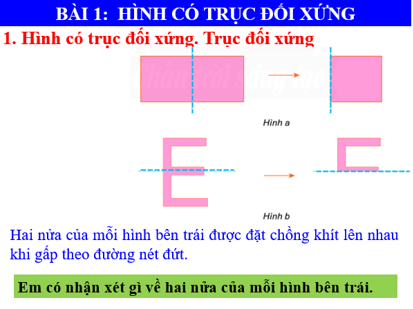 Giáo án điện tử Toán 6 Bài 1: Hình có trục đối xứng | PPT Toán 6 Chân trời sáng tạo