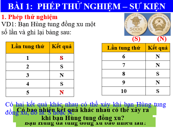 Giáo án điện tử Toán 6 Bài 1: Phép thử nghiệm - Sự kiện | PPT Toán 6 Chân trời sáng tạo