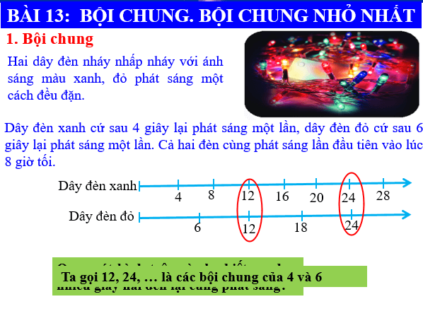 Giáo án điện tử Toán 6 Bài 13: Bội chung. Bội chung nhỏ nhất | PPT Toán 6 Chân trời sáng tạo