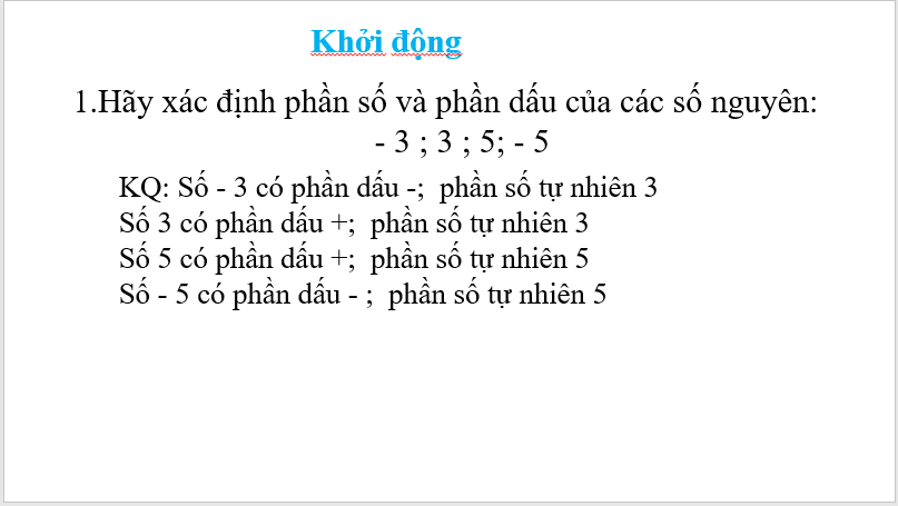 Giáo án điện tử Toán 6 Bài 14: Phép cộng và phép trừ số nguyên | PPT Toán 6 Kết nối tri thức