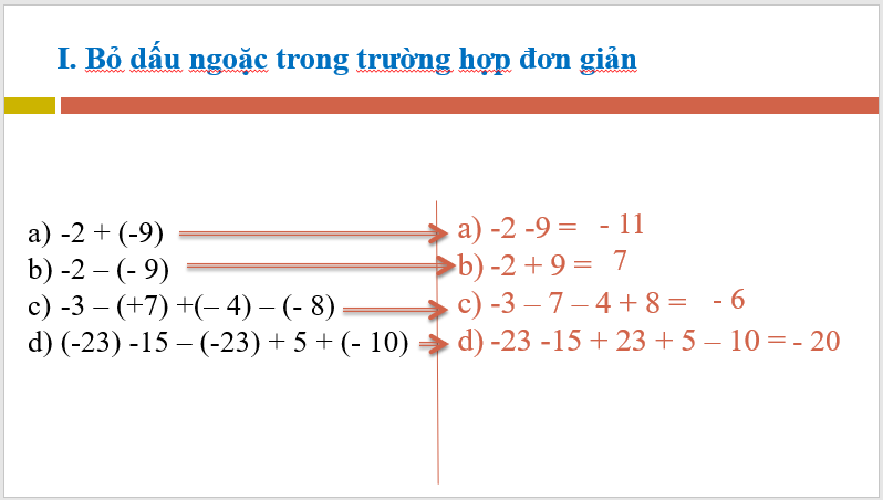 Giáo án điện tử Toán 6 Bài 15: Quy tắc dấu ngoặc | PPT Toán 6 Kết nối tri thức