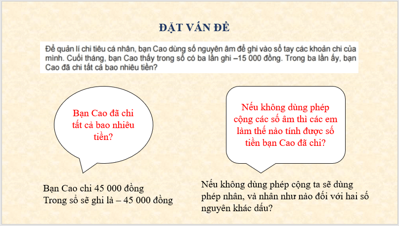 Giáo án điện tử Toán 6 Bài 16: Phép nhân số nguyên | PPT Toán 6 Kết nối tri thức