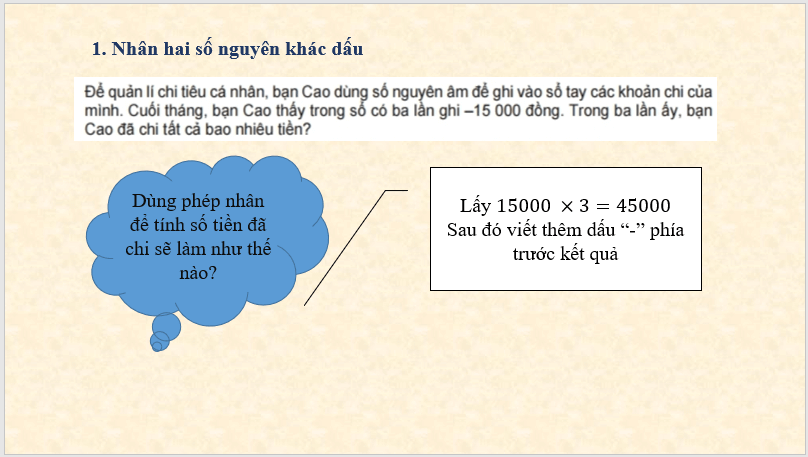 Giáo án điện tử Toán 6 Bài 16: Phép nhân số nguyên | PPT Toán 6 Kết nối tri thức