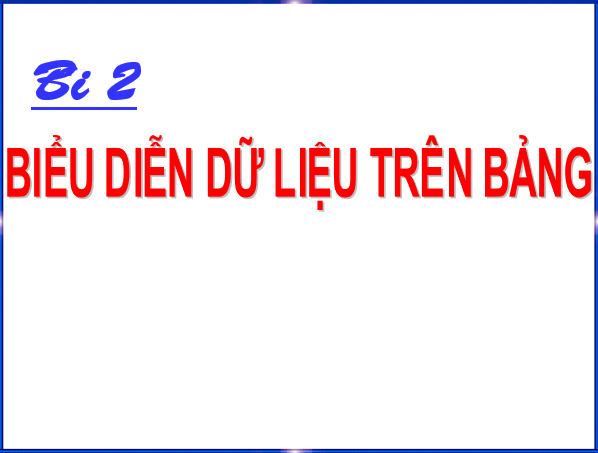 Giáo án điện tử Toán 6 Bài 2: Biểu diễn dữ liệu trên bảng | PPT Toán 6 Chân trời sáng tạo