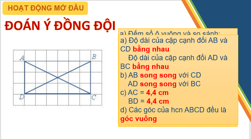 Giáo án điện tử Toán 6 Cánh diều Bài 2: Hình chữ nhật. Hình thoi | PPT Toán 6