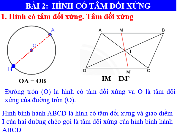 Giáo án điện tử Toán 6 Bài 2: Hình có tâm đối xứng | PPT Toán 6 Chân trời sáng tạo