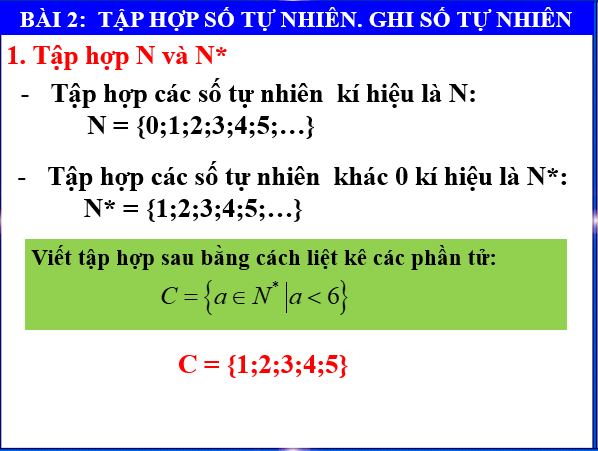 Giáo án điện tử Toán 6 Bài 2: Tập hợp số tự nhiên. Ghi số tự nhiên | PPT Toán 6 Chân trời sáng tạo