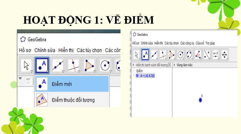 Giáo án điện tử Toán 6 Bài 2: Vẽ hình đơn giản với phần mềm geogebra | PPT Toán 6 Kết nối tri thức