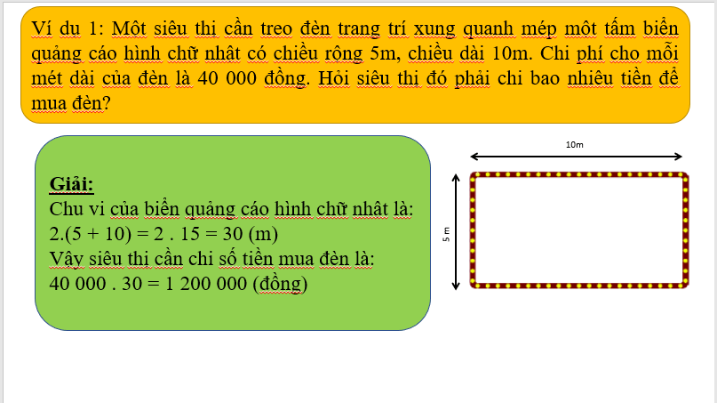 Giáo án điện tử Toán 6 Bài 20: Chu vi và diện tích của một số tứ giác đã học | PPT Toán 6 Kết nối tri thức