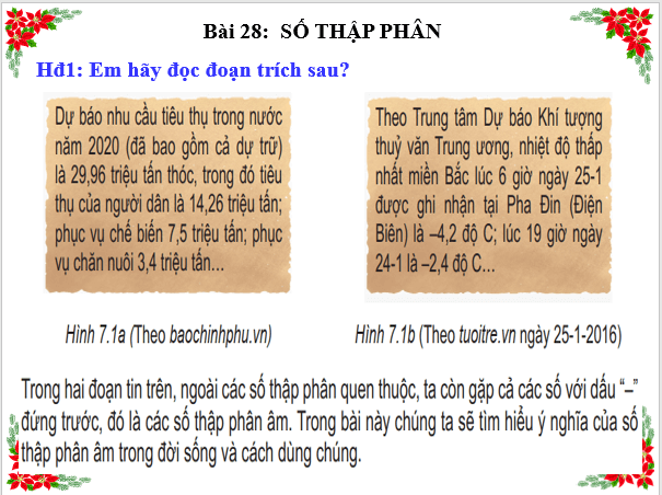 Giáo án điện tử Toán 6 Bài 28: Số thập phân | PPT Toán 6 Kết nối tri thức