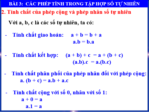 Giáo án điện tử Toán 6 Bài 3: Các phép tính trong tập hợp số tự nhiên | PPT Toán 6 Chân trời sáng tạo