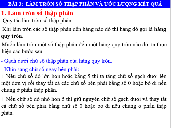 Giáo án điện tử Toán 6 Bài 3: Làm tròn số thập phân và ước lượng kết quả | PPT Toán 6 Chân trời sáng tạo