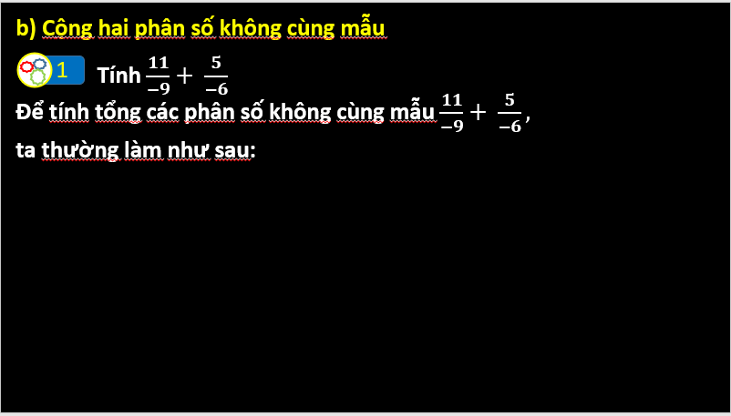 Giáo án điện tử Toán 6 Cánh diều Bài 3: Phép cộng. Phép trừ phân số | PPT Toán 6