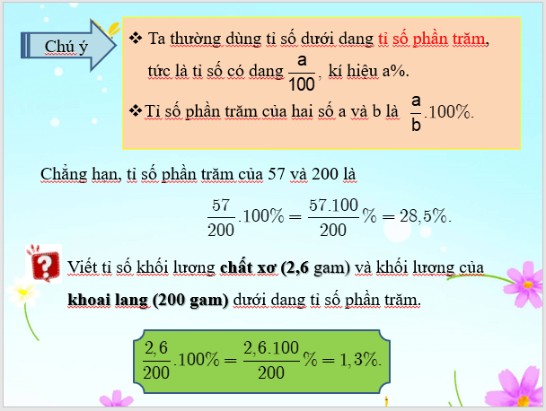 Giáo án điện tử Toán 6 Bài 31: Một số bài toán về tỉ số và tỉ số phần trăm | PPT Toán 6 Kết nối tri thức