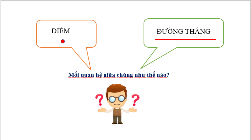 Giáo án điện tử Toán 6 Bài 32: Điểm và đường thẳng | PPT Toán 6 Kết nối tri thức